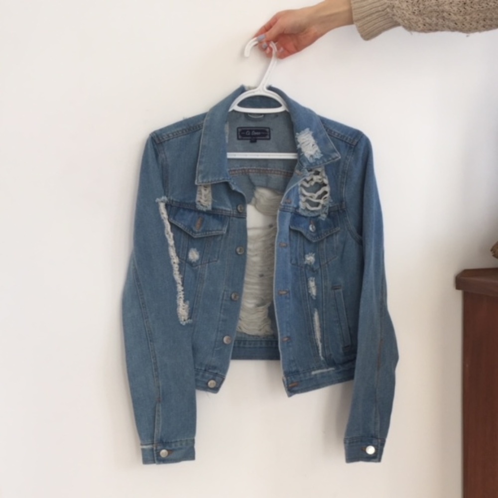 Distressed Denim Jacket